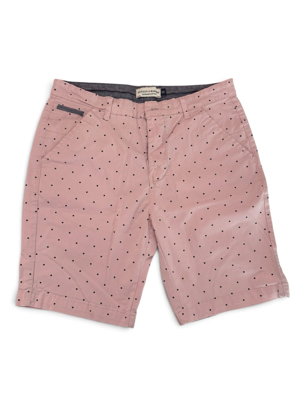 Pink and Navy Swiss Dot Men’s Chino Shorts